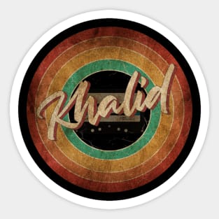 Khalid Vintage Circle Art Sticker